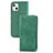 Custodia Portafoglio In Pelle Cover con Supporto H30 per Apple iPhone 15 Plus Verde