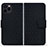 Custodia Portafoglio In Pelle Cover con Supporto HF1 per Apple iPhone 14 Pro Max Nero