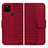 Custodia Portafoglio In Pelle Cover con Supporto HF1 per Google Pixel 5a 5G Rosso