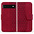 Custodia Portafoglio In Pelle Cover con Supporto HF1 per Google Pixel 6 5G Rosso