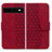 Custodia Portafoglio In Pelle Cover con Supporto HF1 per Google Pixel 7a 5G Rosso