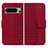 Custodia Portafoglio In Pelle Cover con Supporto HF1 per Google Pixel 8 Pro 5G Rosso