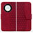 Custodia Portafoglio In Pelle Cover con Supporto HF1 per Huawei Mate 60 Pro Rosso