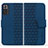 Custodia Portafoglio In Pelle Cover con Supporto HF1 per Xiaomi Redmi Note 10 Pro 4G Blu
