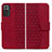 Custodia Portafoglio In Pelle Cover con Supporto HF1 per Xiaomi Redmi Note 10 Pro 4G Rosso