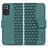 Custodia Portafoglio In Pelle Cover con Supporto HF1 per Xiaomi Redmi Note 10 Pro 4G Verde