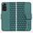 Custodia Portafoglio In Pelle Cover con Supporto HF1 per Xiaomi Redmi Note 11 4G (2022) Verde