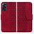 Custodia Portafoglio In Pelle Cover con Supporto HF1 per Xiaomi Redmi Note 11 Pro 4G Rosso