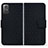 Custodia Portafoglio In Pelle Cover con Supporto HF1 per Xiaomi Redmi Note 12S Nero