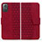 Custodia Portafoglio In Pelle Cover con Supporto HF1 per Xiaomi Redmi Note 12S Rosso