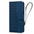 Custodia Portafoglio In Pelle Cover con Supporto HF2 per Apple iPhone 14 Pro Blu