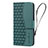 Custodia Portafoglio In Pelle Cover con Supporto HF2 per Apple iPhone 15 Pro Verde