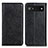 Custodia Portafoglio In Pelle Cover con Supporto K01Z per Google Pixel 6a 5G Nero