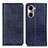 Custodia Portafoglio In Pelle Cover con Supporto K01Z per Huawei Honor 60 5G Blu