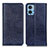 Custodia Portafoglio In Pelle Cover con Supporto K01Z per Motorola Moto E22 Blu