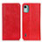 Custodia Portafoglio In Pelle Cover con Supporto K01Z per Nokia C12 Plus Rosso