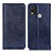 Custodia Portafoglio In Pelle Cover con Supporto K01Z per Nokia C21 Plus Blu