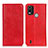 Custodia Portafoglio In Pelle Cover con Supporto K01Z per Nokia C21 Plus Rosso