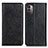 Custodia Portafoglio In Pelle Cover con Supporto K01Z per Nokia G11 Nero