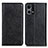 Custodia Portafoglio In Pelle Cover con Supporto K01Z per Oppo F21 Pro 4G Nero