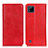 Custodia Portafoglio In Pelle Cover con Supporto K01Z per Realme C20 Rosso