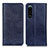 Custodia Portafoglio In Pelle Cover con Supporto K01Z per Sony Xperia 5 III SO-53B Blu