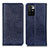 Custodia Portafoglio In Pelle Cover con Supporto K01Z per Xiaomi Redmi 10 (2022) Blu