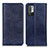 Custodia Portafoglio In Pelle Cover con Supporto K01Z per Xiaomi Redmi Note 10 5G Blu