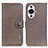 Custodia Portafoglio In Pelle Cover con Supporto K02Z per Huawei Nova 11 Grigio