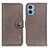 Custodia Portafoglio In Pelle Cover con Supporto K02Z per Motorola Moto E22 Grigio