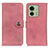 Custodia Portafoglio In Pelle Cover con Supporto K02Z per Motorola Moto Edge (2023) 5G Rosa
