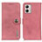 Custodia Portafoglio In Pelle Cover con Supporto K02Z per Motorola Moto G53 5G Rosa