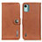 Custodia Portafoglio In Pelle Cover con Supporto K02Z per Nokia C12 Marrone