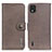 Custodia Portafoglio In Pelle Cover con Supporto K02Z per Nokia C2 2nd Edition Grigio