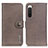 Custodia Portafoglio In Pelle Cover con Supporto K02Z per Sony Xperia 10 IV SO-52C Grigio