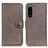 Custodia Portafoglio In Pelle Cover con Supporto K02Z per Sony Xperia 5 III Grigio