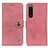 Custodia Portafoglio In Pelle Cover con Supporto K02Z per Sony Xperia 5 III SO-53B Rosa