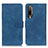 Custodia Portafoglio In Pelle Cover con Supporto K03Z per HTC Desire 22 Pro 5G Blu