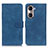 Custodia Portafoglio In Pelle Cover con Supporto K03Z per Huawei Honor 60 5G Blu