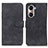 Custodia Portafoglio In Pelle Cover con Supporto K03Z per Huawei Honor 60 5G Nero