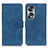 Custodia Portafoglio In Pelle Cover con Supporto K03Z per Huawei Honor 70 5G Blu