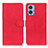 Custodia Portafoglio In Pelle Cover con Supporto K03Z per Motorola Moto E22 Rosso