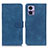 Custodia Portafoglio In Pelle Cover con Supporto K03Z per Motorola Moto Edge 30 Lite 5G Blu