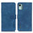 Custodia Portafoglio In Pelle Cover con Supporto K03Z per Nokia C12 Plus Blu