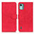 Custodia Portafoglio In Pelle Cover con Supporto K03Z per Nokia C12 Plus Rosso