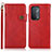 Custodia Portafoglio In Pelle Cover con Supporto K03Z per Oppo A93 5G Rosso