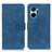 Custodia Portafoglio In Pelle Cover con Supporto K03Z per Realme C33 Blu