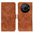 Custodia Portafoglio In Pelle Cover con Supporto K03Z per Sharp Aquos R8 Pro Marrone
