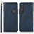 Custodia Portafoglio In Pelle Cover con Supporto K03Z per Sony Xperia 1 III Blu