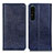 Custodia Portafoglio In Pelle Cover con Supporto K03Z per Sony Xperia 1 IV SO-51C Blu